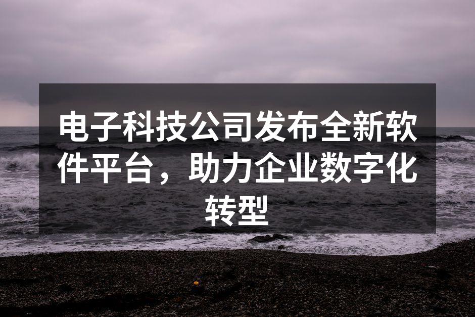 电子科技公司发布全新软件平台，助力企业数字化转型